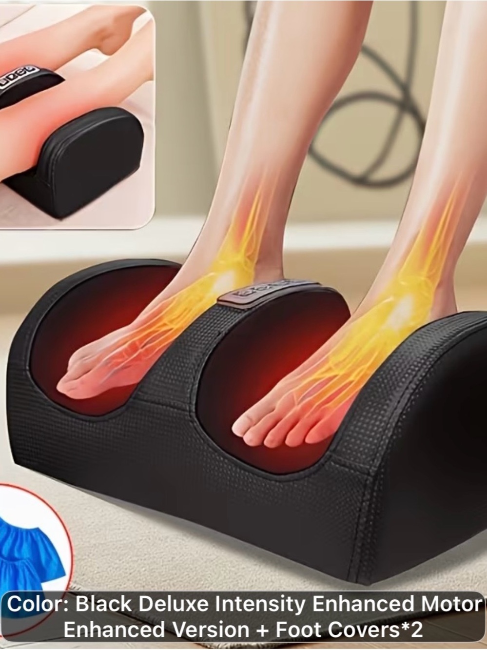 Source Unknown Black Heated Foot Massager Boots for Women